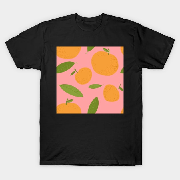 Orange on pink T-Shirt by orsinha